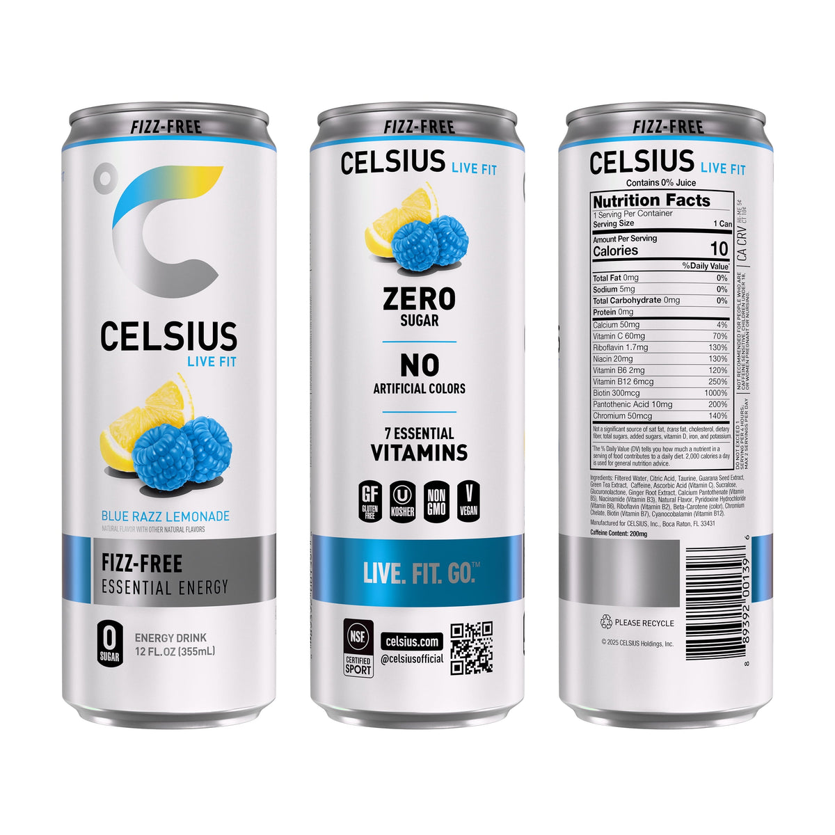 2X - CELSIUS Fizz Free Energy Drink Variety Pack
