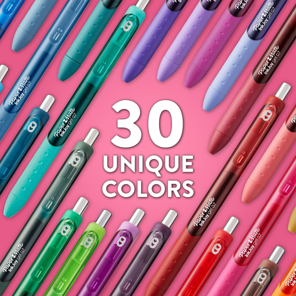 Paper Mate InkJoy Gel Pens. Medium Point. Black. 4 Pack