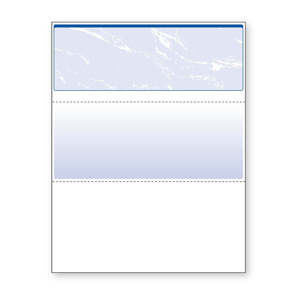 DocuGard Standard Marble Top Blue Security Checks. 8.5 x 11. 2500 Sheets (Carton 5x500)