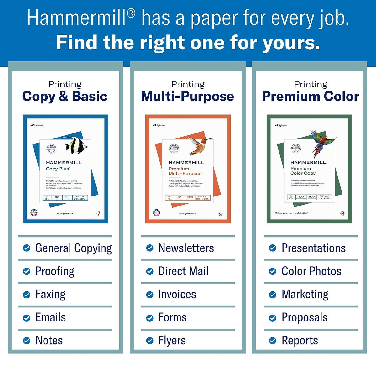 Hammermill Printer Paper. 20 lb Great White 30% Recycled. 8.5 x 11. 5000 Sheets Total (500 per Pack)