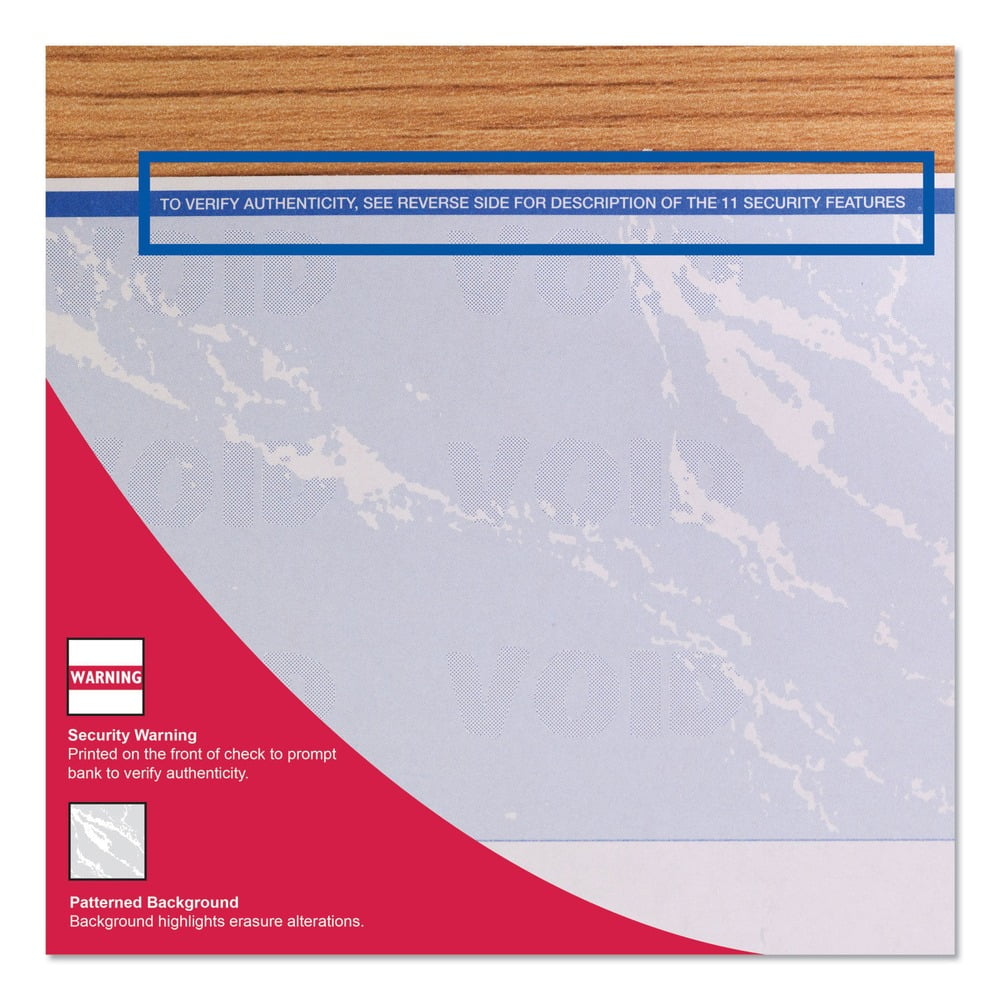 DocuGard Security Business Checks. 11 Features. 8.5 x 11. Blue Marble Top. 500/Ream