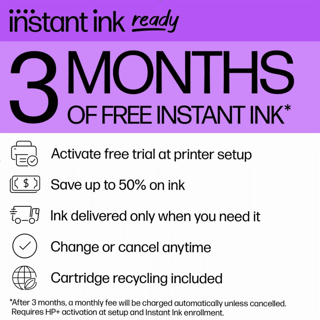 HP OfficeJet Pro 9125e All-in-One Printer with 3 Months of Instant Ink for free with HP+