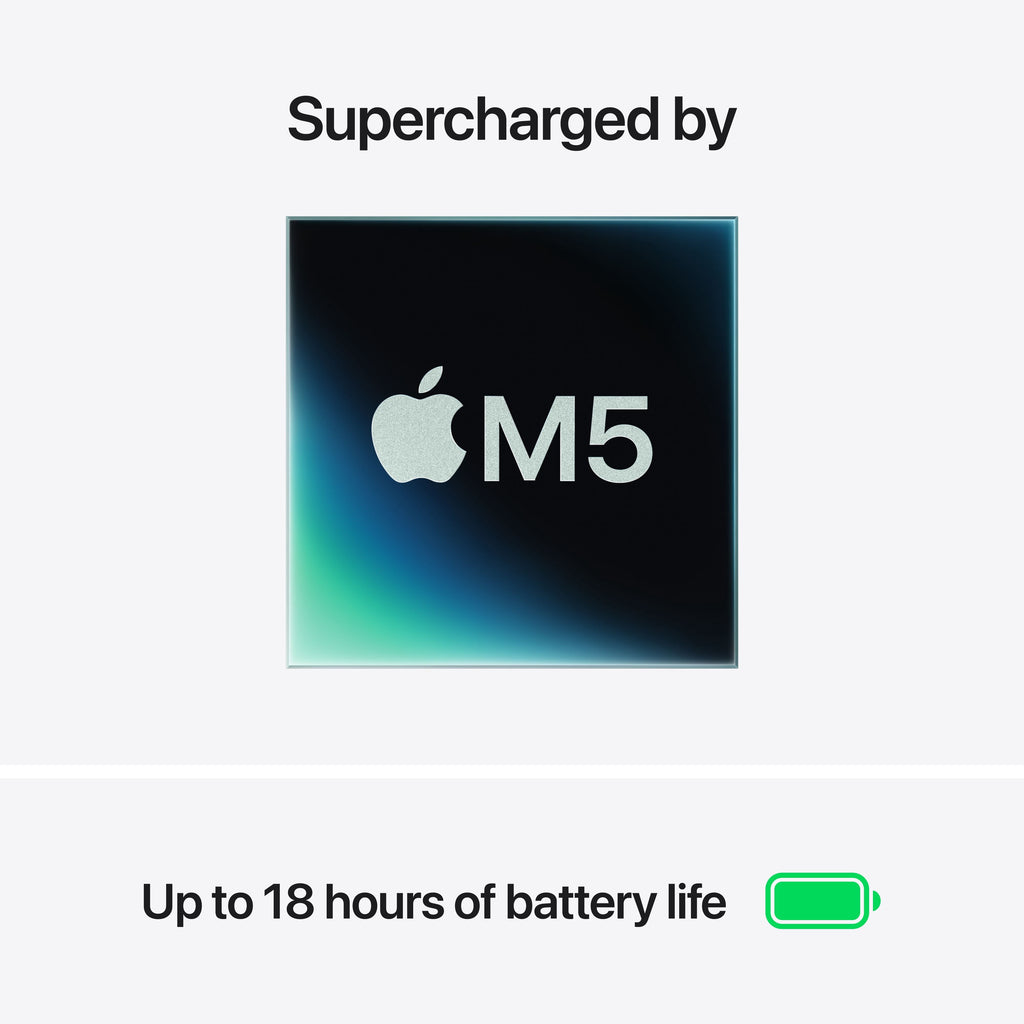 Apple 15 MacBook Air with M5 chip. 10 core CPU / 10 core GPU. 16GB Memory. 1TB SSD - Midnight