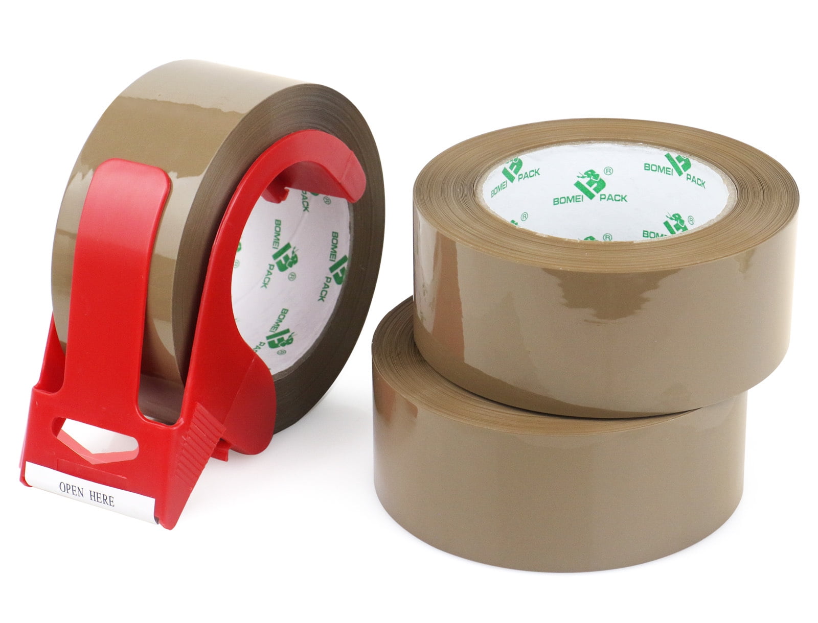 Bomei Pack No-Noise Heavy Duty Brown Packing Tape. 3 Pack. 1.88 in x 110 yd