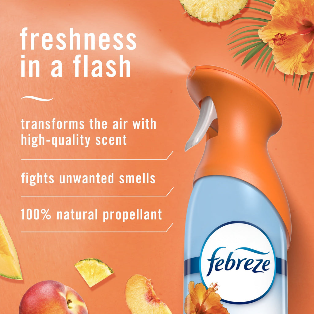 Febreze Odor-Fighting Air Freshener Room Spray. Hawaiian Aloha. 8.8 oz. 2 Count
