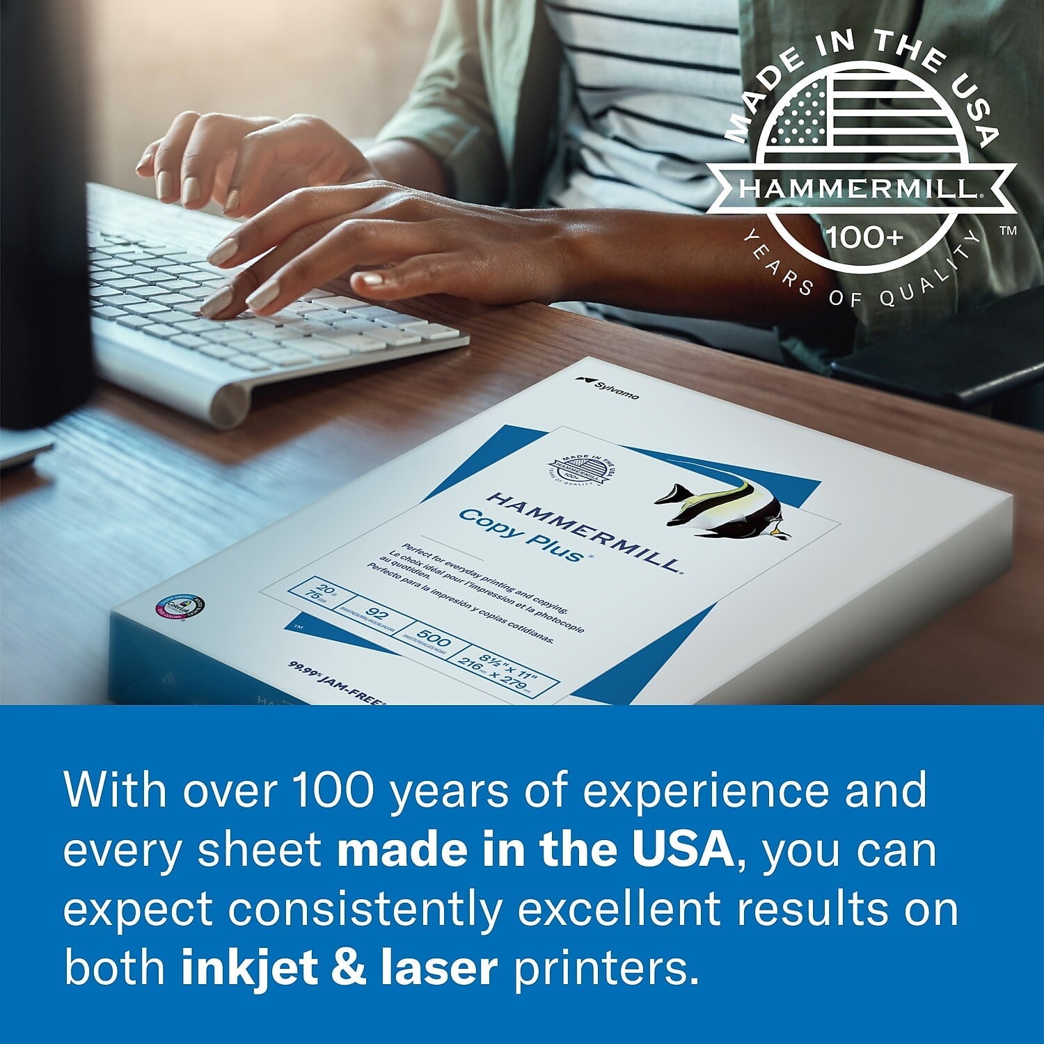 Hammermill Printer Paper. 20 lb Great White 30% Recycled. 8.5 x 11. 5000 Sheets Total (500 per Pack)