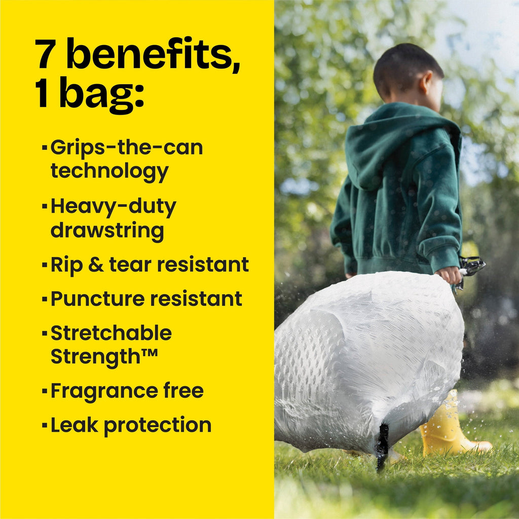 Glad ForceFlex Tall Kitchen Drawstring Trash Bags. 13 Gallon. 40-Count