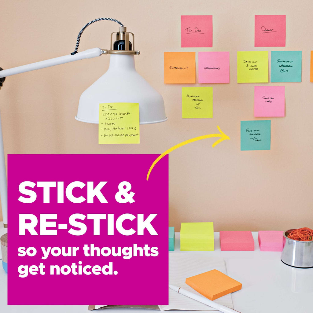 Post-it Notes. 3 in x 3 in. Canary Yellow. 24 Pads/Pack