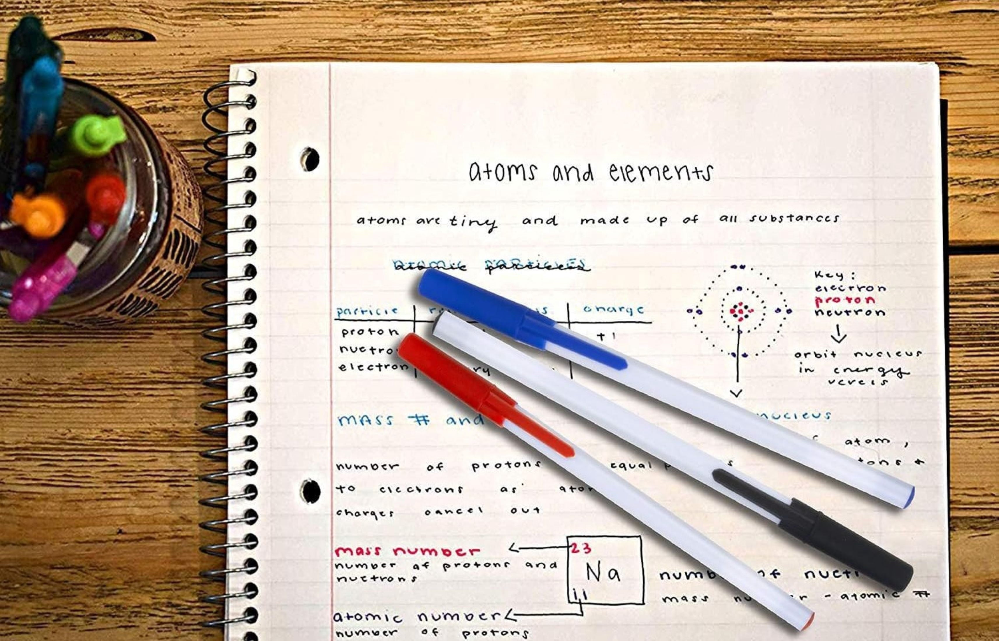 Trailmaker Ballpoint Pens Value Pack - Bulk - 500 Count. Black Blue Red Ink