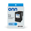 onn HP 63 Black Printer Ink Cartridge. (Remanufactured)